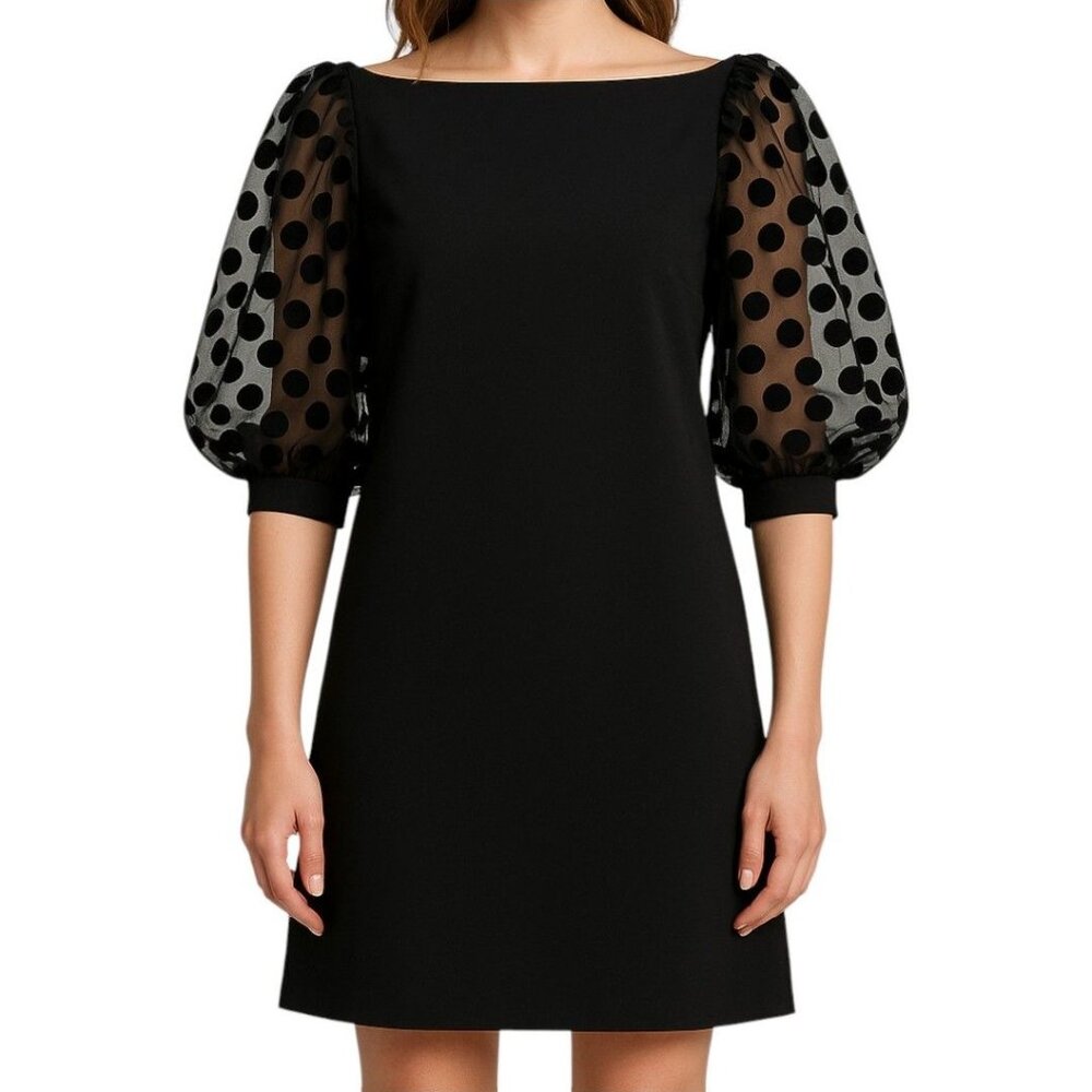 Chiara Boni SKAI Illusion Dress in Black Stretch Jersey Mini Sz IT 42 US 6 NWT